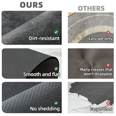Bath Mat, Bathroom Rugs Non Slip Washable Thin Absorbent Quick Dry Bath Mat Fits Under Door Bathroom Floor Mat Perfect for Bath, Shower, or Sink 16"x24" Dark Grey - Image 5