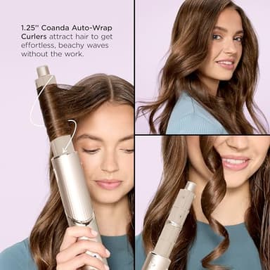 Shark HD435 FlexStyle Air Styling & Drying System, Powerful Hair Blow Dryer & Multi-Styler with Auto-Wrap Curlers, Curl-Defining Diffuser, Oval Brush, & Concentrator Attachment, Stone - Image 8