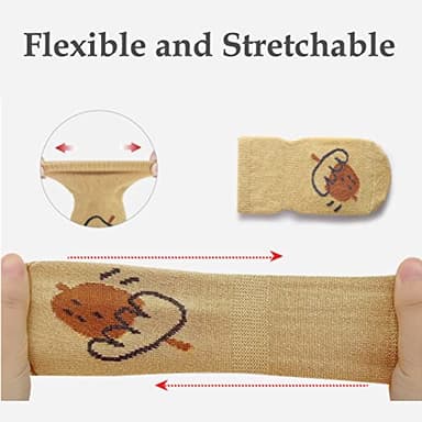 Exegawe Toddler Non Slip Socks, Cute Baby Socks with Grips Crew Socks 5 Pairs(H,M/1-3y) - Image 4