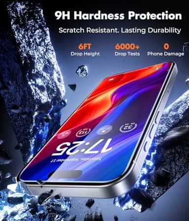 UNBREAKcable 2-Pack Screen Protector for iPhone 16, Double Shatterproof Tempered Glass [Easy Installation Frame] [9H Hardness] [99.99% HD Clear] [Case Friendly] for Apple iPhone 16 6.1 inch - Image 3