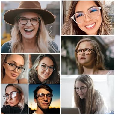 STORYCOAST Blue Light Blocking Glasses for Women Men,Round Frame Eyeglasses,Unisex Gaming Computer Glasses 3Pack Black+Gray Leopard+Tortoiseshell - Image 2