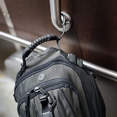 Clipa Bag Hanger - Matte Black PVD - The Ring That Opens Into a Hook and Hangs in Just 1/2" of Space, Holds 33 lbs., 3 yr. Warranty - Image 5