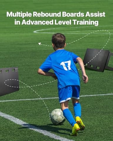 VEVOR Soccer Rebounder Board, 40 x 16 in Portable Training Wall with Dual Angles Rebound, Foldable HDPE Kickback Board, Soccer Practice Equipment, Ideal for Kids and Adults Passing & Shooting Drills - Image 6