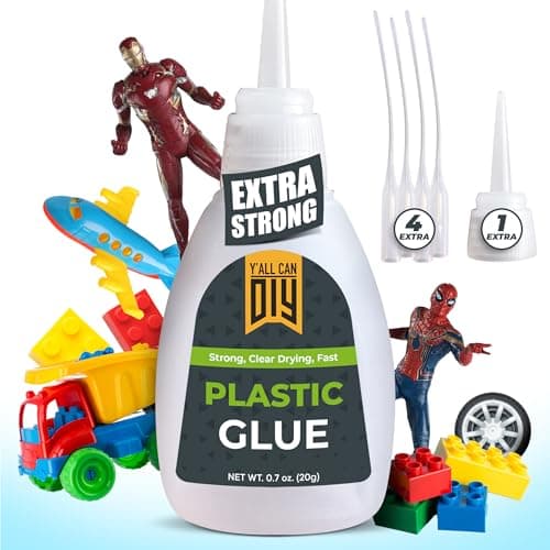 Y'allCanDiy Super Glue for Plastic 20g (0.7 oz) – Cyanoacrylate Based Heavy Duty CA Glue for Legos, Miniatures, PLA, 3D Printing, Toys, ABS, PVC, DIY Kits - Image 1