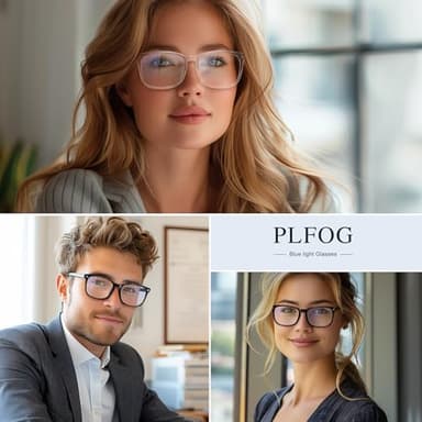 PLFOG Blue Light Glasses For Woman Men - Anti Eyestrain Computer Gaming Eyeglasses Blue Light Blocking Glasses - Image 2
