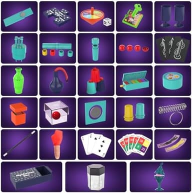 Magic Kit - 208+Magic Tricks for Kids Age 6-8, Magic Set with Manual and Video for Beginners and Kids, Christmas Halloween Birthday Gifts Toys for Ages 6 7 8 9 10 11 12 Years Old Boys Girls - Image 6