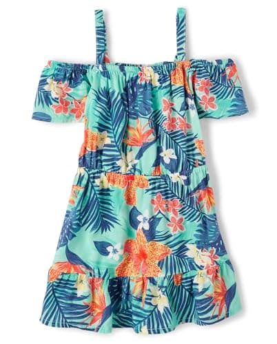 The Children's Place Baby Girls And Toddler Printed Summer Dresses Playwear, Hawaiian Tropic, 18-24 Months US - Image 1