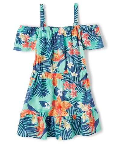 The Children's Place Baby Girls And Toddler Printed Summer Dresses Playwear, Hawaiian Tropic, 18-24 Months US - Image 1
