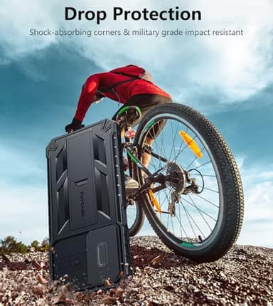 FNTCASE for Samsung Galaxy A16-5G Case: Military Grade Dropproof Cell Phone Cover with Kickstand & Slide | Protective Heavy Duty Rugged Phone Case Bumper Textured Protector (Black) - Image 6