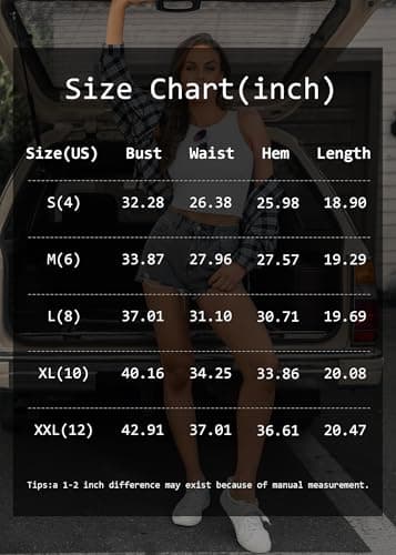 ATHMILE Black Tank Top Woman Double Lined Crop Tops Casual Basic Shirts Sleeveless Trendy Tops Going Out Tops - Image 6
