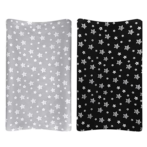 Changing Pad Cover for Boys 2 Pack, Lovely Print Soft Unisex Diaper Change Table Sheets, Fit 32"x16" Contoured Pad, Comfy Cozy 2-Pack Cradle Sheets - Image 1