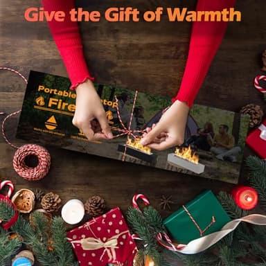 Tabletop Fire Pit with 4 Extendable Smores Sticks, Indoor Outdoor Fire Pit Table Top, Rectangle Tabletop Fireplace, Rubbing Alcohol Smores, Patio Decor Festive Gift - Gray - Image 4