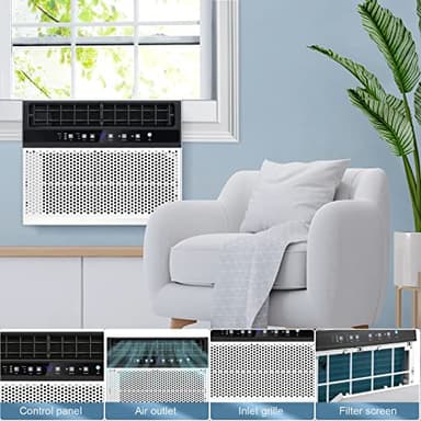 Antarctic Star 12,000 BTU Window Air Conditioners Cools up to 550 Sq. Ft, U-Shaped Air Condtioner Window Unit with 6 Modes 24H Timer, Energy-saving Window AC Units, Easy to Install, White - Image 5