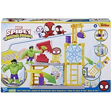 Spidey and His Amazing Friends Hulk’s Smash Yard Preschool Toy, Hulk Playset with Toppling Tower and Smash Wall, Kids Ages 3 and Up (Amazon Exclusive) - Image 2