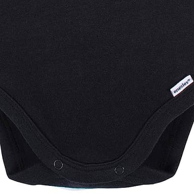 Gerber Unisex Baby Infant Long Sleeve Solid Onesies Multi-Pack Interlock 180 GSM, Black - Image 4