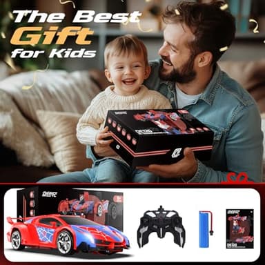 DEERC Spider RC Car Transform Robot, 2.4GHz Remote Control Spider Cars for Kids, 1:18 Scale Robot Toy Car W/One-Key Transformation, 360° Rotation, Auto Mode, Rechargeable Battery, Robot for Man Boys - Image 7