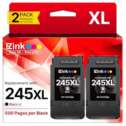 E-Z Ink 245XL Ink Cartridge Replacement for Canon 245XL Black Ink 245 XL PG-245XL PG245XL Works with Pixma MX490 MG2522 TR4520 MG2525 TS3122 TS3322 TS202 MG2520 MG2922 MG3022 (2 Black) - Image 1