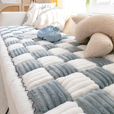 Awjcsv Couch Cover for Dogs Washable, Sofa Cover Protector, Couch Covers for 3 Cushion Couch Sofa Pet Friendly, Soft, Non Slip (27.6 x 59 Inch, Grey) - Image 6