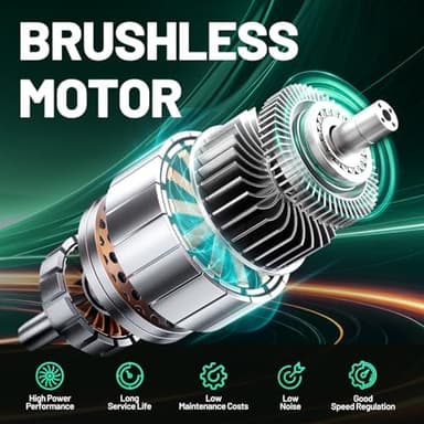 Litheli 20V 13" Cordless Lawn Mower, Electric Lawn Mowers for Garden, Yard and Farm, 5 Heights, with Brushless Motor, 4.0Ah Battery & Charger Included - Image 4