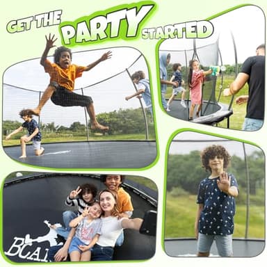 BCAN Trampoline 8FT 10FT 12FT 14FT 15FT 16FT Recreational Trampoline with Enclosure for Kids Adults, ASTM Approved, Outdoor Trampoline with Ladder for Kids - Image 9