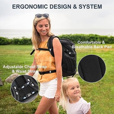 SPARTER Backpack Cooler Insulated Leak Proof 49 Cans, 2 Insulated Compartments Thermal Bag, Portable Lightweight Beach Travel Camping Lunch Backpack for Men and Women - Image 5