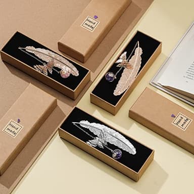 Metal Butterfly Feather Bookmark Birthday Gifts Teachers Christmas Gifts for Women Christmas Stocking Stuffers Valentine's Day Teacher Gifts Bookmarks for Women Girls Readers Book Lovers - Image 5