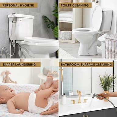 Purrfectzone Bidet Sprayer for Toilet, Handheld Sprayer Kit, Cloth Diaper Sprayer Set - Easy to Install - Stainless Steel - Image 5