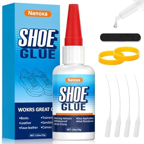 Shoe Glue 35g, Heavy Duty Shoe Glue Sole Repair Kit, Waterproof & Fast Drying Shoe Repair Adhesive for Sole, Sneaker, Leather, Boot, Heel, Sandal, Handbags and More - Image 1
