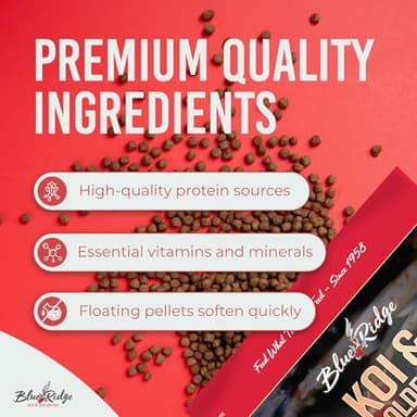 Blue Ridge Koi Fish Food 5lb - Koi Food Large 3/16" Growth Formula, Goldfish Food, Premium Fish Food for Ponds, Ponds Fish Food, Floating Pond Pellets - Image 4