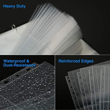 Sooez 30 Pack Heavy Duty Photo Sleeves for 3 Ring Binder (240 Pictures), 3.5x5 Plastic Album Refill Pages, Clear Archival Sleeves, Seed Binder Pages 8.5x11 - Image 4