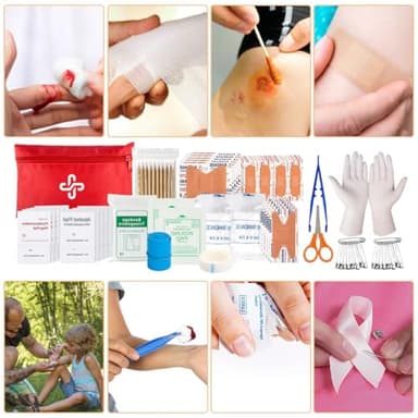 Survival Kit, 250Pcs Survival Gear First Aid Kit with Molle System Compatible Bag and Emergency Tent, Emergency Kit for Earthquake, Outdoor Adventure, Hiking, Hunting, Gifts for Men Women - Image 7