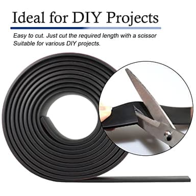 Neoprene Rubber Strips Self Adhesive Solid Rubber Sheets, Rolls & Strips for DIY Gaskets Crafts Pads Seals Warehouse Flooring Neoprene Sheet with Adhesive Backing (1" Wide x 1/8" Thick x 20' Long) - Image 4