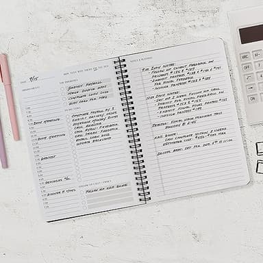Beautiful Daily Planner And Notebook With Hourly Schedule - Aesthetic Spiral To do List Notepad to Easily Organize Your Tasks And Appointments - Stylish Book And School Or Office Supplies For Women - Image 7
