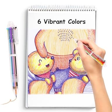 DAIKOYE Ballpoint Pens 24 PCS 0.5mm 6-in-1 Multicolor Ballpoint Pens School Supplies Birthday Party Favors Gifts for Kids Students - Image 5