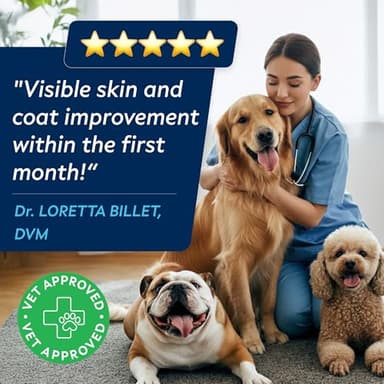 StrellaLab Fish Oil Omega 3 Treats for Dogs (180 Treats) - Allergy & Itch Relief - Skin & Coat Supplement - Joint Health - Wild Alaskan Salmon Oil - Shedding, Itchy Skin Relief - Omega 3 6 9 - EPA&DHA - Image 6