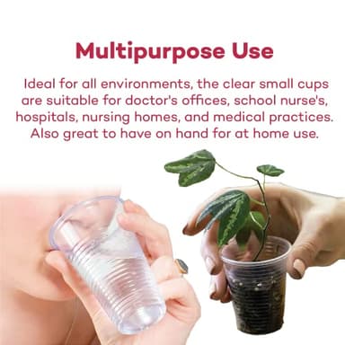 Dealmed 3 oz. Disposable Plastic Cups – 100% Recyclable Cups for Doctor's Offices, School Nurse's, Hospitals, at Home and More (Pack of 100) - Image 4