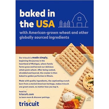 Triscuit Roasted Garlic Whole Grain Wheat Crackers, Lunch Snacks, Bulk Snack Crackers, Family Size, 6 - 12.5 oz Boxes - Image 16