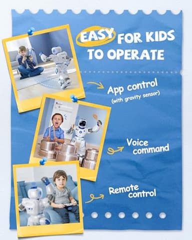 Ruko 1088 Smart Robots for Kids, Large Programmable Interactive RC Robot with Voice Control, APP Control, Present for 4 5 6 7 8 9 Years Old Kids Boys and Girls - Image 5