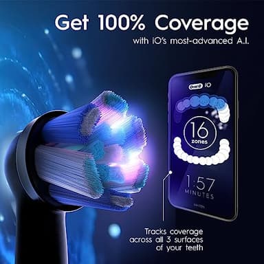 Oral-B iO Series 9 Electric Toothbrush with 4 Brush Heads, Aqua Alabaster - Image 8