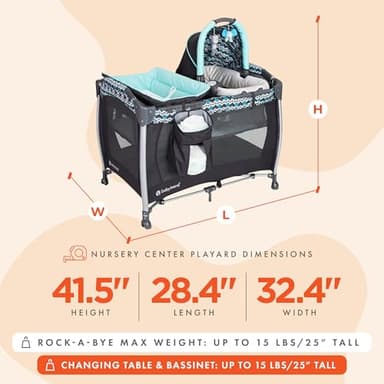 Baby Trend Resort Elite Nursery Center® Playard, Laguna - Image 3