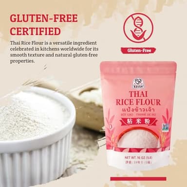 52USA Thai Rice Flour 48 Ounce (Basic), 1 Pound (Pack of 3), Rice Flour for Baking or Cooking, Product of Thailand, All Natural White Rice Flour, Vegan - Image 7
