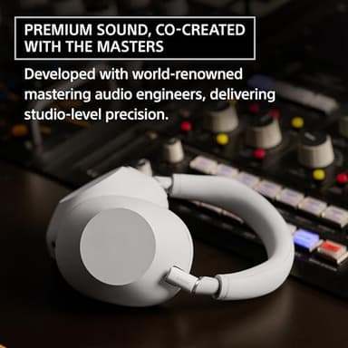 Sony WH-1000XM6 The Best Noise Canceling Wireless Headphones, HD NC Processor QN3, 12 Microphones, Adaptive NC Optimizer, Mastered by Engineers, Studio-Quality, 30-Hour Battery, Platinum Silver - Image 4