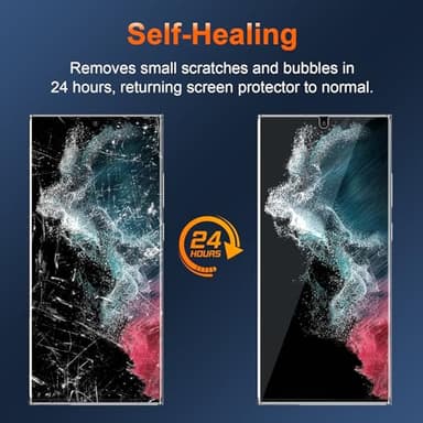 JEHOO [3 Pack] Screen Protector Compatible with Galaxy S22 Ultra Flexible TPU, Fingerprint Unlock, Scratch Resistant, Easy Installation, Case Friendly, Bubble Free - Image 4