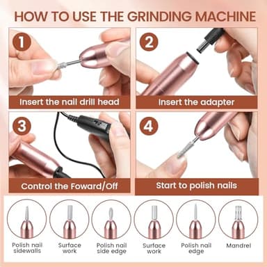 JEWHITENY 14 pcs Poly Gel Nail Extension Kit With Drill Machine U V Nail Light ALL In One Polygel Starter Kit - Image 6