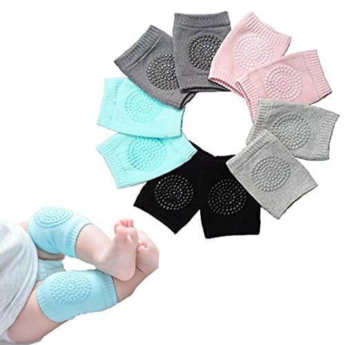 BOSONER Baby Knee Pads for Crawling: Anti-Slip Infant Knee Pads for Crawlers - 5 Pairs Leg Warmers for 6-24 Months - Image 1