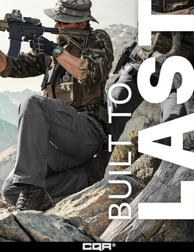 CQR Men's Tactical Pants, Water Resistant Ripstop Cargo Pants, Lightweight EDC Work Hiking Pants, Outdoor Apparel, Raider Charcoal, 36W x 34L - Image 4