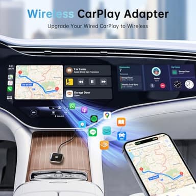 Wireless CarPlay Adapter for Apple CarPlay, Easy to Upgrade Wired CarPlay to Wireless, Instant Connectivity, Super Mini Car Play Dongle for iPhone Fit for Cars with Built-in CarPlay - Image 2