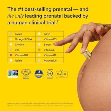 Ritual Essential for Women Prenatal Multivitamin: Folate & Choline for Neural Tube Support, Omega-3 DHA for Fetal Brain Development, Iron, Calcium-Helper D3 & K2, Non-GMO, Vegan, Mint, 30 Days - Image 2