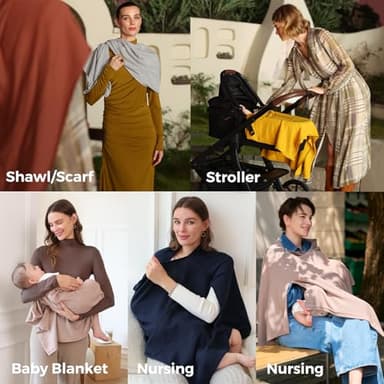 Momcozy Nursing Cover for Breastfeeding, Soft Privacy Poncho, Multi-Use Nursing Shawl, Portable Breast Feeding Covers for Women, Includes Laundry Bag (Rose Taupe) - Image 7