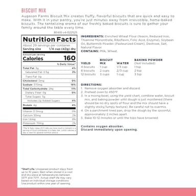 Buttermilk Biscuit Mix Can Emergency Food Supply, 29 Servings, 10 Year Shelf Life - Biscuit Mix Just Add Water and Baking Powder - Image 2